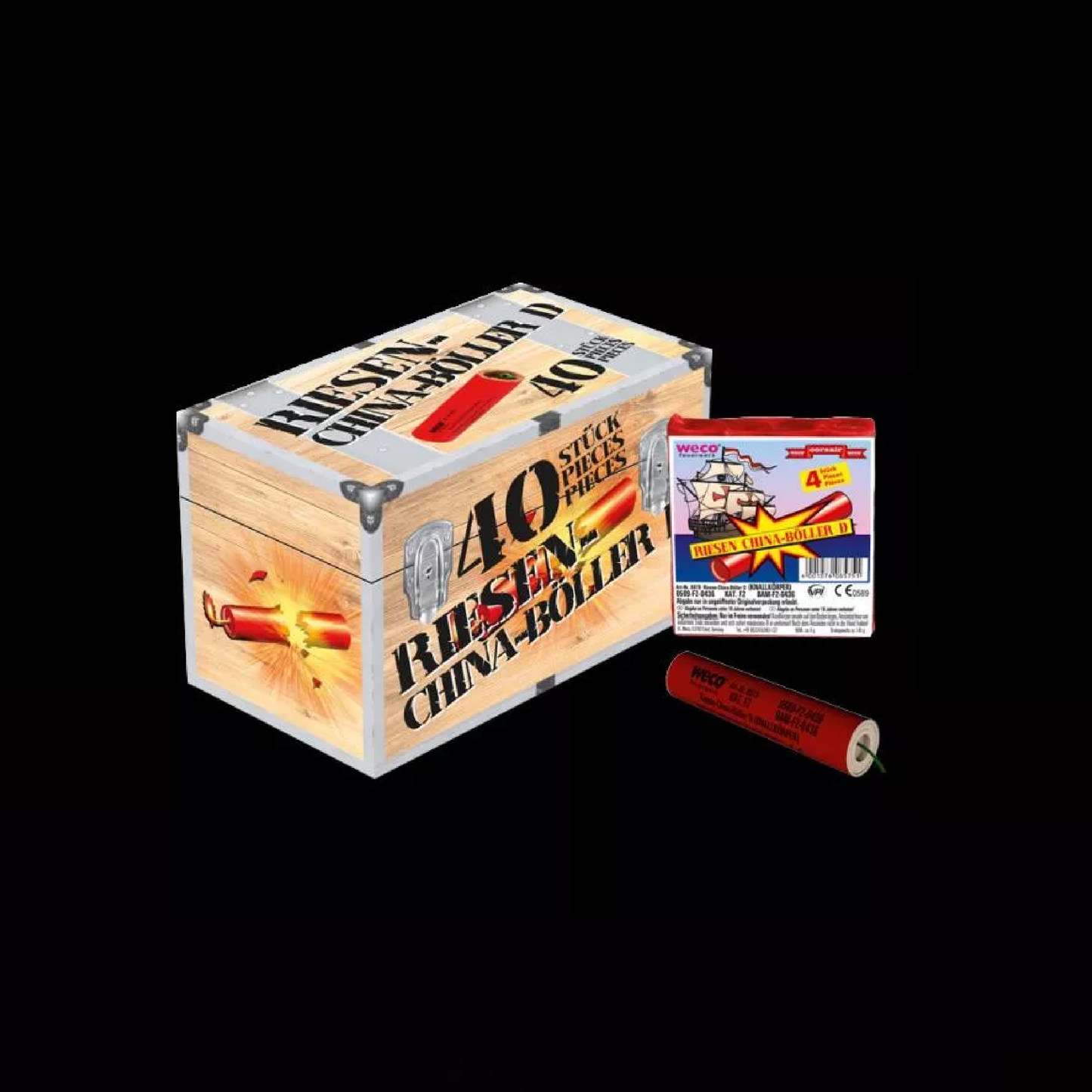 3x Weco China Böller D - 40 Stück