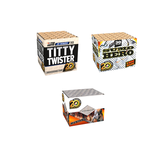 Triple Paket: Mustang, Sumo Hero & Titty Twister
